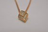 Authentic Christian Dior Gold Tone Rhinestone Chain Pendant Necklace CD 6983I