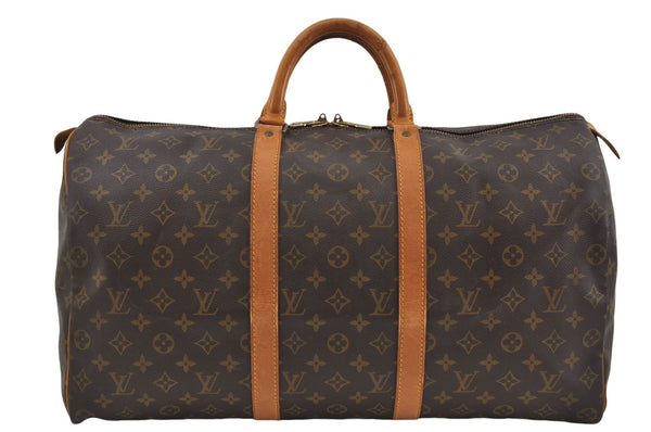 Authentic Louis Vuitton Monogram Keepall 50 Travel Boston Bag M41426 LV 6989D