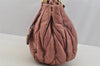 Authentic MIU MIU Matelasse Leather 2Way Shoulder Hand Bag Purse Pink 6990I