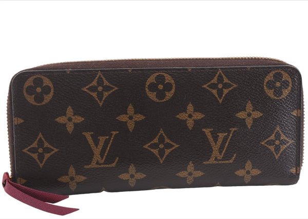 Authentic Louis Vuitton Monogram Portefeuille Clemence Wallet M60742 LV 6992E