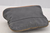 Authentic HERMES Bolide PM Vintage Pouch Purse Canvas Leather Gray 6995I