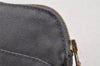 Authentic HERMES Bolide PM Vintage Pouch Purse Canvas Leather Gray 6995I