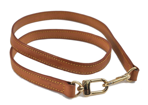 Authentic LOUIS VUITTON Leather Shoulder Strap Beige 39" LV 6996C