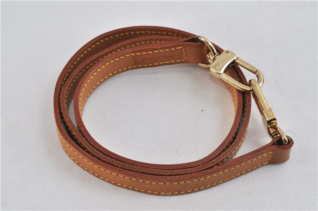 Authentic LOUIS VUITTON Leather Shoulder Strap Beige 39