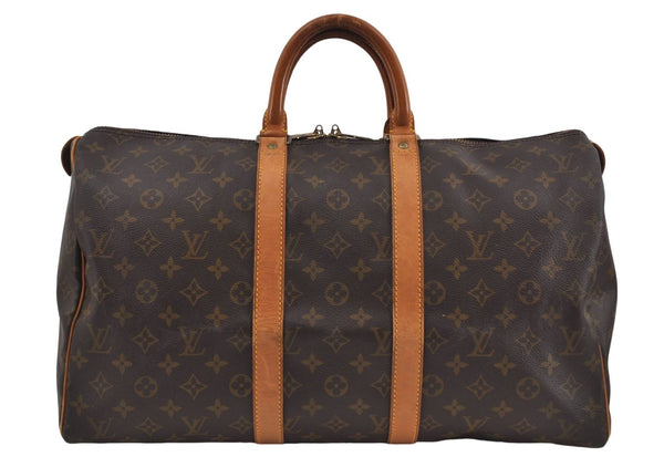 Authentic Louis Vuitton Monogram Keepall 45 Travel Boston Bag M41428 LV 6998D