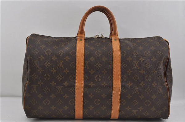 Authentic Louis Vuitton Monogram Keepall 45 Travel Boston Bag M41428 LV 6998D