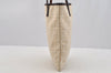 Authentic FENDI Vintage Zucca Hand Tote Bag Purse Canvas Leather Beige 6998I