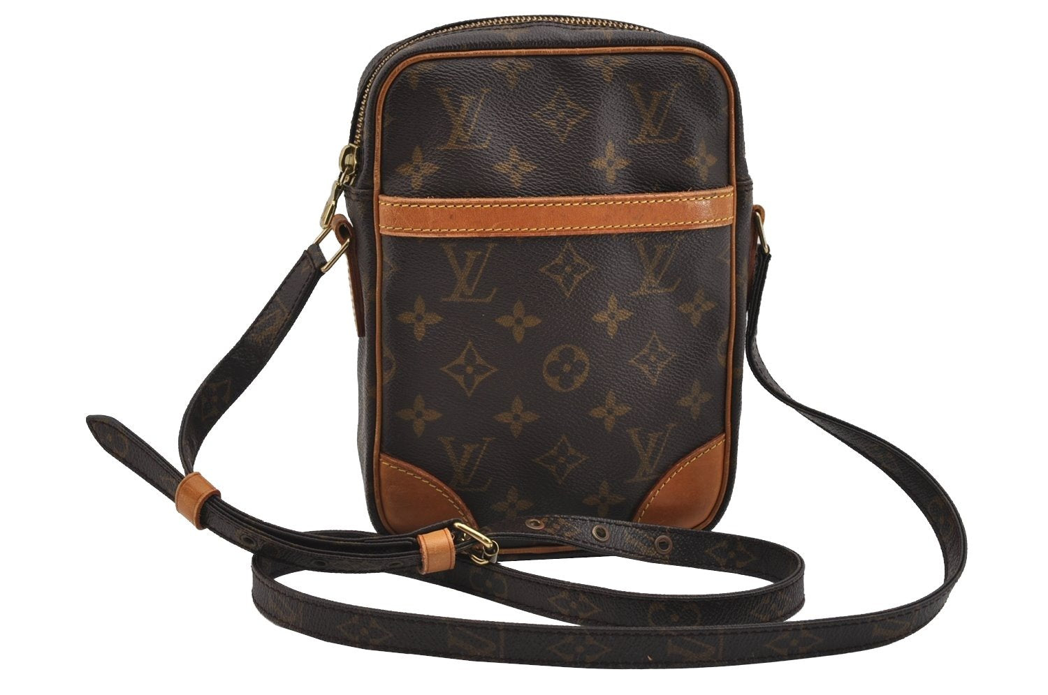 Authentic Louis Vuitton Monogram Danube Shoulder Cross Body Bag M45266 LV 7002I