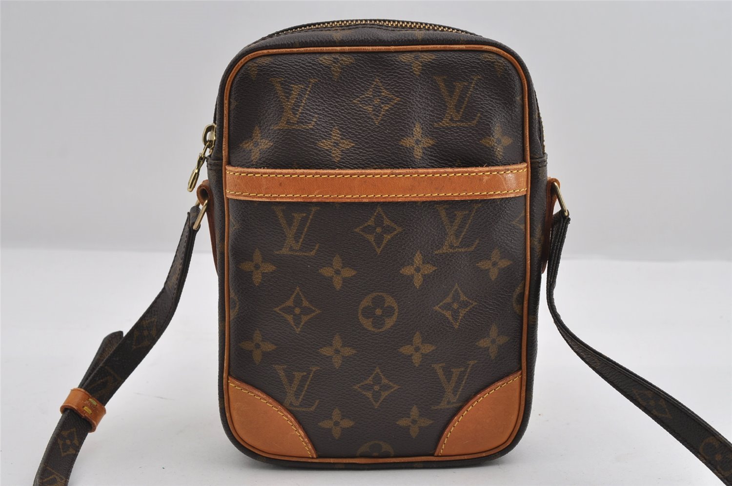 Authentic Louis Vuitton Monogram Danube Shoulder Cross Body Bag M45266 LV 7002I