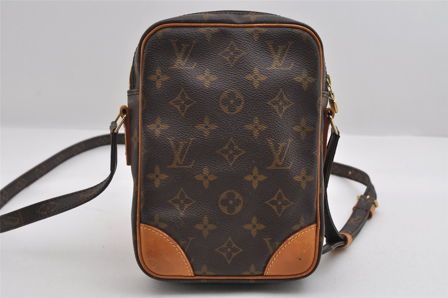 Authentic Louis Vuitton Monogram Danube Shoulder Cross Body Bag M45266 LV 7002I