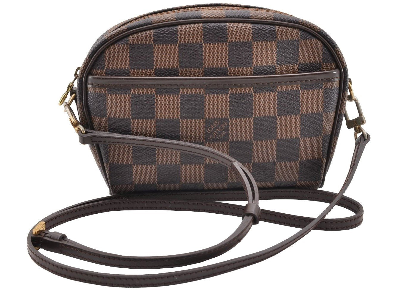 Authentic Louis Vuitton Damier Pochette Ipanema N51296 Shoulder Cross Bag 7003I