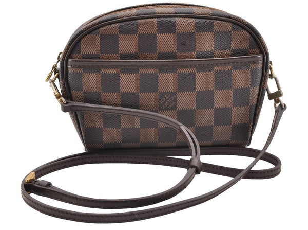 Authentic Louis Vuitton Damier Pochette Ipanema N51296 Shoulder Cross Bag 7003I