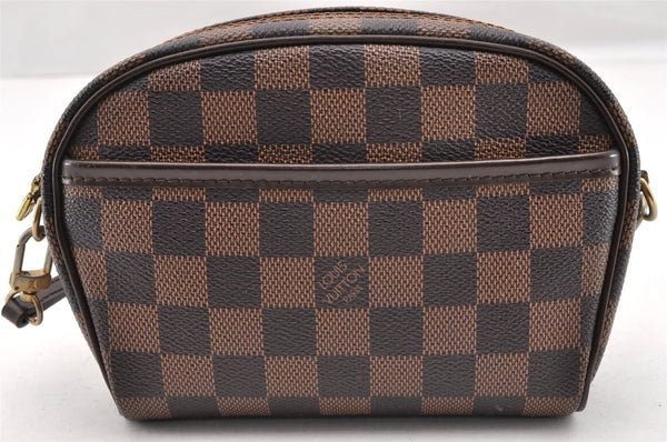 Authentic Louis Vuitton Damier Pochette Ipanema N51296 Shoulder Cross Bag 7003I