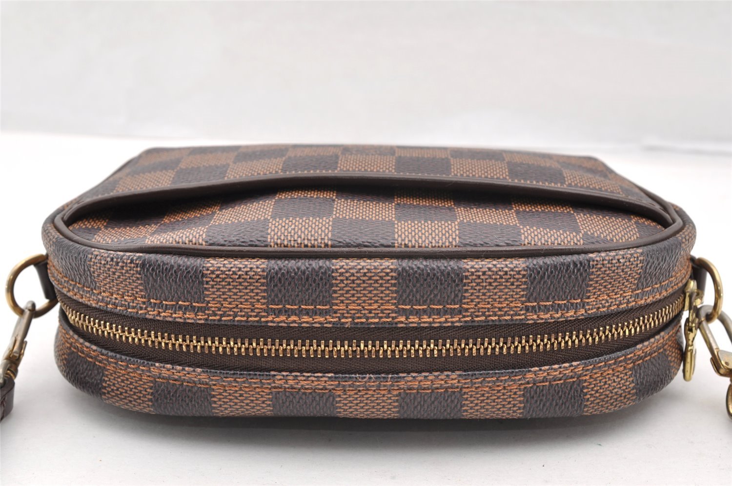 Authentic Louis Vuitton Damier Pochette Ipanema N51296 Shoulder Cross Bag 7003I