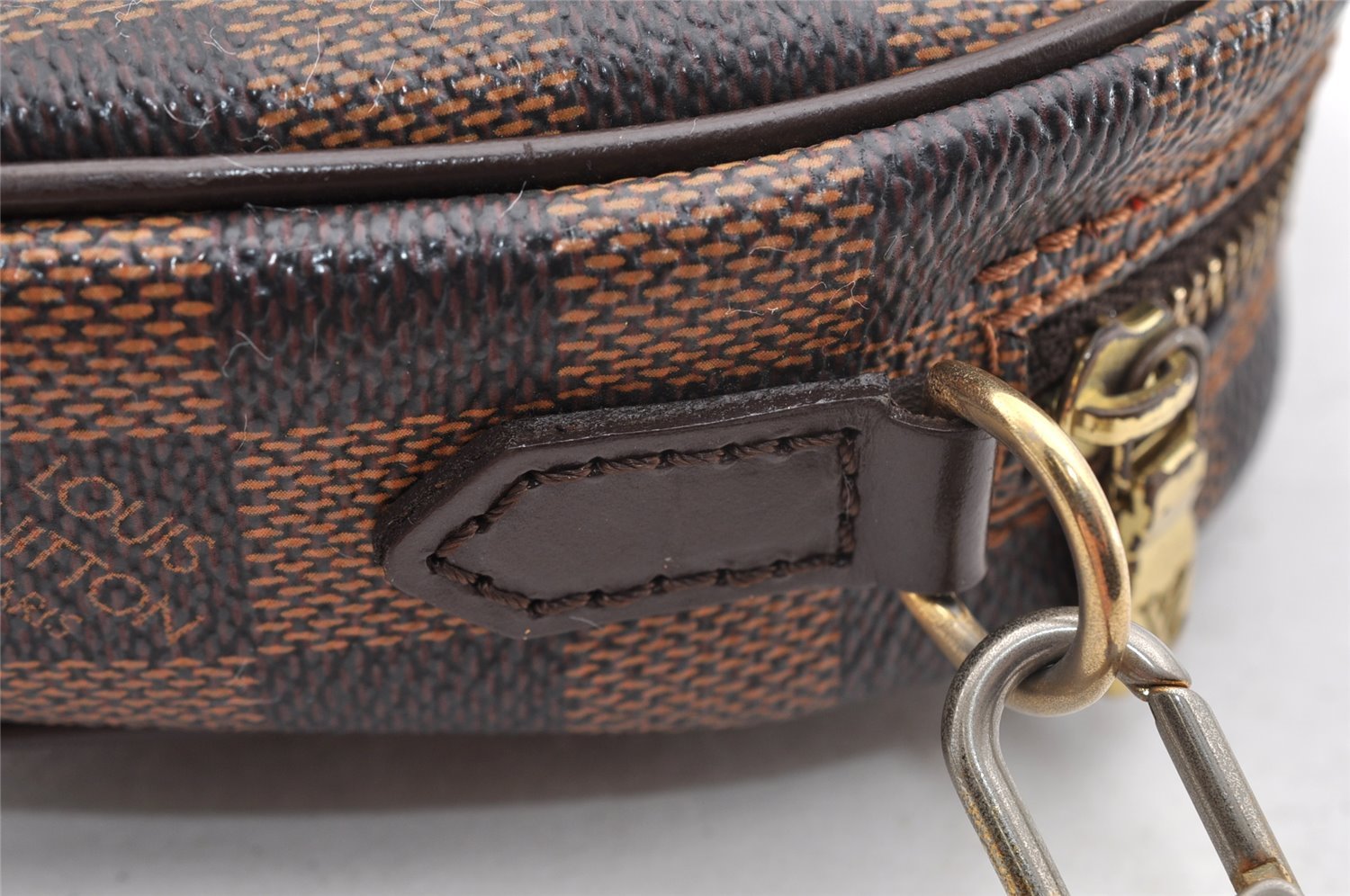 Authentic Louis Vuitton Damier Pochette Ipanema N51296 Shoulder Cross Bag 7003I