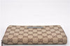 Authentic GUCCI Long Wallet Purse GG Canvas Leather Brown 7004F