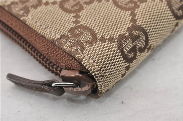 Authentic GUCCI Long Wallet Purse GG Canvas Leather Brown 7004F