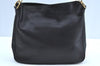 Authentic GUCCI Vintage Bamboo Shoulder Tote Bag Leather Black Junk 7005G