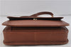 Authentic Burberrys Vintage Leather Shoulder Cross Body Bag Purse Brown 7006C