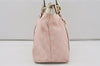 Authentic GUCCI Abbey Shoulder Tote Bag GG Canvas Leather 141470 Pink 7007I