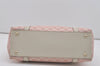 Authentic GUCCI Abbey Shoulder Tote Bag GG Canvas Leather 141470 Pink 7007I