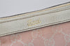 Authentic GUCCI Abbey Shoulder Tote Bag GG Canvas Leather 141470 Pink 7007I