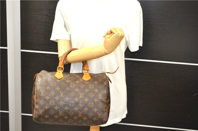 Authentic LOUIS VUITTON Monogram Speedy 30 Hand Bag Purse M41526 LV 7009C