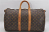 Auth Louis Vuitton Monogram Keepall Bandouliere 45 Boston Bag M41418 LV 7009D