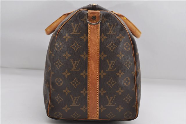 Auth Louis Vuitton Monogram Keepall Bandouliere 45 Boston Bag M41418 LV 7009D