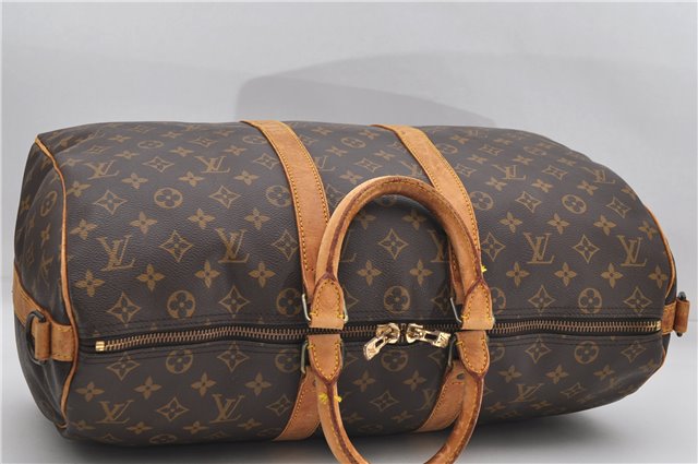 Auth Louis Vuitton Monogram Keepall Bandouliere 45 Boston Bag M41418 LV 7009D