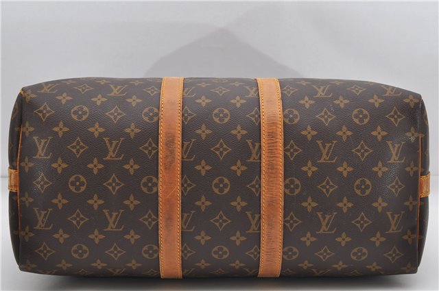 Auth Louis Vuitton Monogram Keepall Bandouliere 45 Boston Bag M41418 LV 7009D