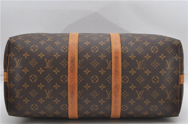 Auth Louis Vuitton Monogram Keepall Bandouliere 45 Boston Bag M41418 LV 7009D