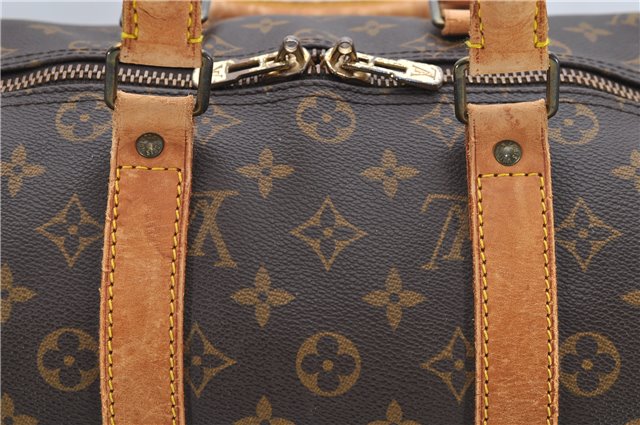 Auth Louis Vuitton Monogram Keepall Bandouliere 45 Boston Bag M41418 LV 7009D