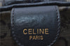 Authentic CELINE C Macadam Blason Pattern Hand Boston Bag PVC Leather Blue 7010C