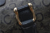 Authentic CELINE C Macadam Blason Pattern Hand Boston Bag PVC Leather Blue 7010C