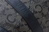 Authentic CELINE C Macadam Blason Pattern Hand Boston Bag PVC Leather Blue 7010C