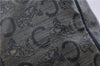 Authentic CELINE C Macadam Blason Pattern Hand Boston Bag PVC Leather Blue 7010C
