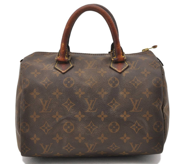 Authentic LOUIS VUITTON Monogram Speedy 25 Hand Bag M41528 LV 7011C