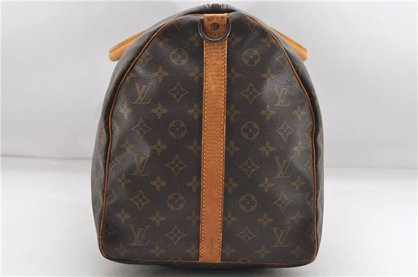 Auth Louis Vuitton Monogram Keepall Bandouliere 55 Boston Bag M41414 LV 7012D