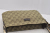 Authentic GUCCI Sherry Line Shoulder Bag GG Canvas Leather 189749 Khaki 7015I