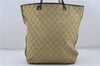 Auth GUCCI Sherry Line Shoulder Tote Bag GG Canvas Leather 31243 Beige 7016D