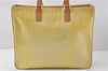 Authentic LOUIS VUITTON Vernis Columbus Shoulder Tote Bag Yellow M91028 LV 7017C