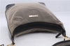 Authentic GUCCI Shoulder Hand Bag Canvas Leather 0014204 Gray Black 7017D