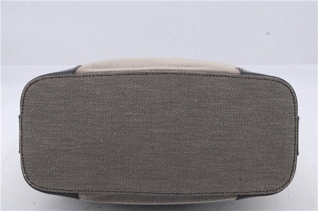 Authentic GUCCI Shoulder Hand Bag Canvas Leather 0014204 Gray Black 7017D