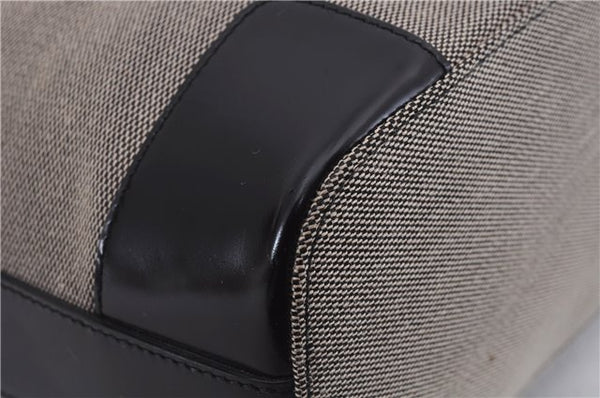 Authentic GUCCI Shoulder Hand Bag Canvas Leather 0014204 Gray Black 7017D