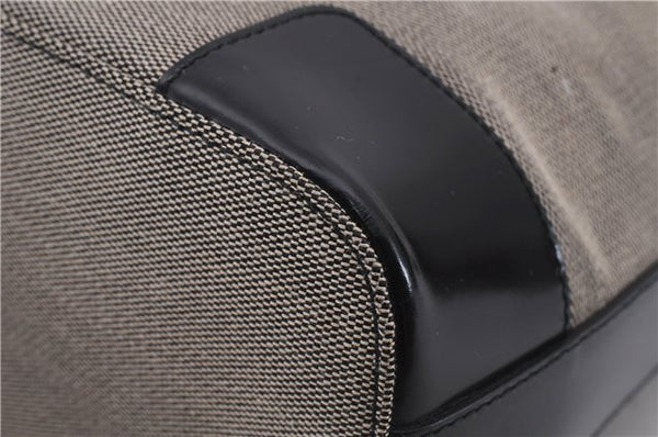 Authentic GUCCI Shoulder Hand Bag Canvas Leather 0014204 Gray Black 7017D