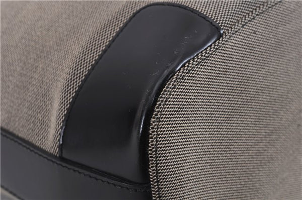 Authentic GUCCI Shoulder Hand Bag Canvas Leather 0014204 Gray Black 7017D