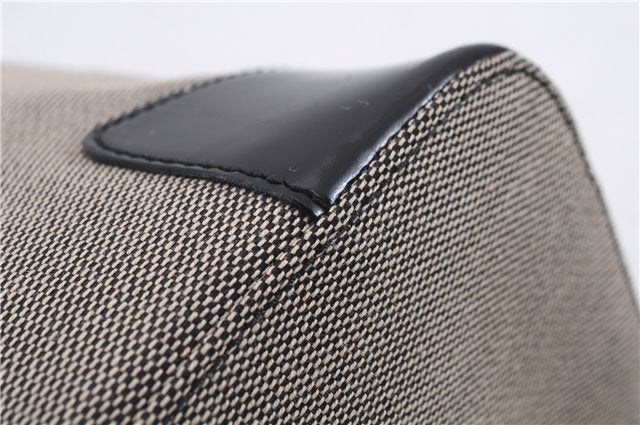 Authentic GUCCI Shoulder Hand Bag Canvas Leather 0014204 Gray Black 7017D