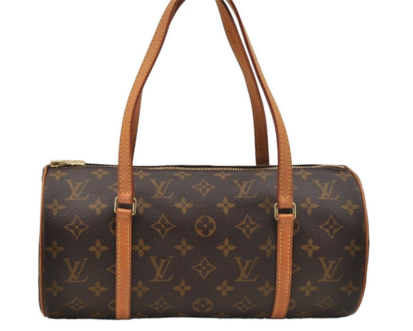 Authentic Louis Vuitton Monogram Papillon 30 Hand Bag M51385 LV 7017I