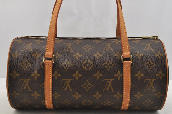 Authentic Louis Vuitton Monogram Papillon 30 Hand Bag M51385 LV 7017I